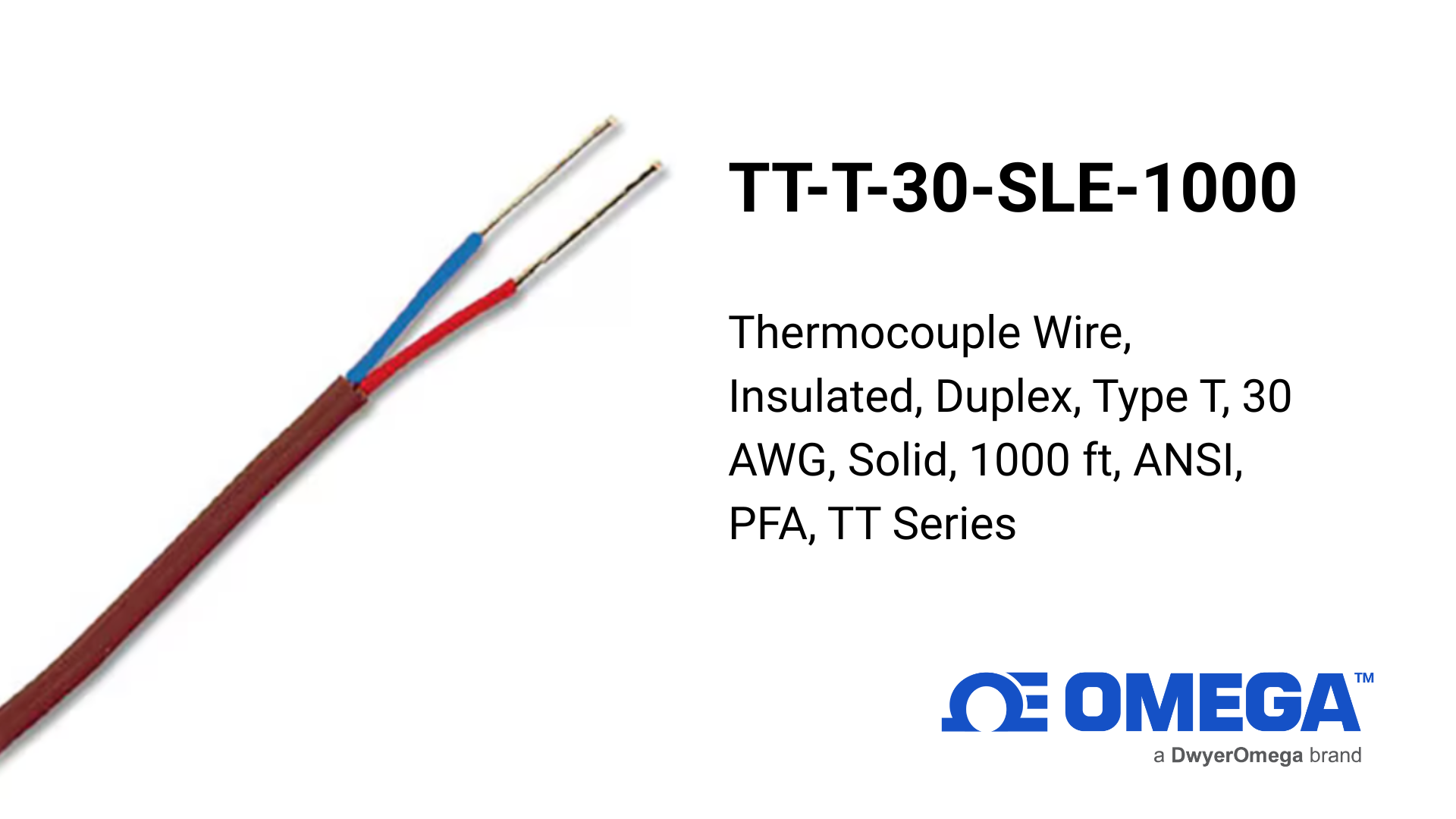 Omega TT-T-30-SLE-1000 – High-Precision Thermocouple Wire for Reliable Temperature Measurement