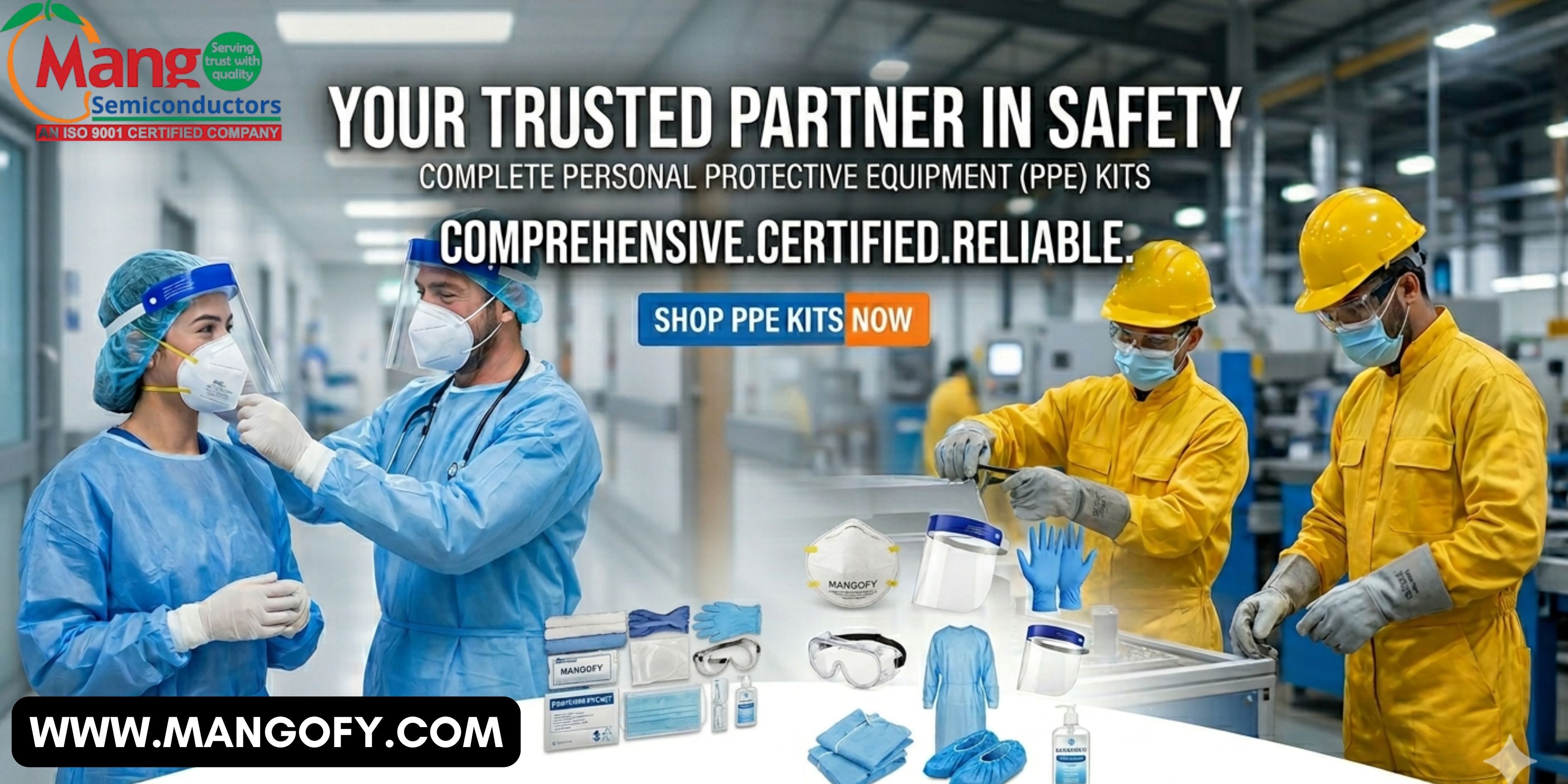 PPE Kit India , Complete Guide to Industrial & Construction Safety Kits by Mangofy