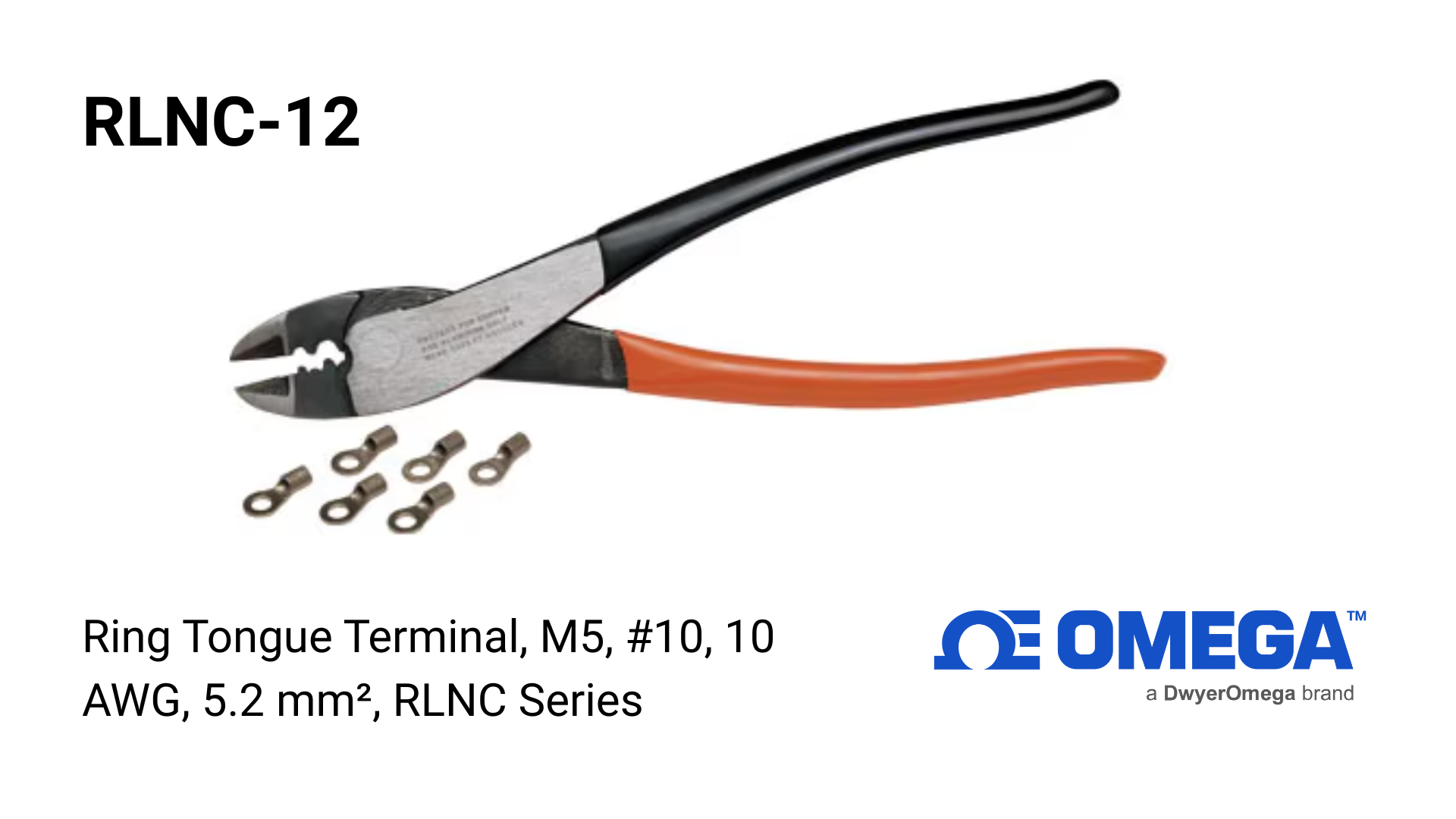 Omega RLNC-12: Reliable High-Temperature Ring Tongue Terminal for Industrial Connections